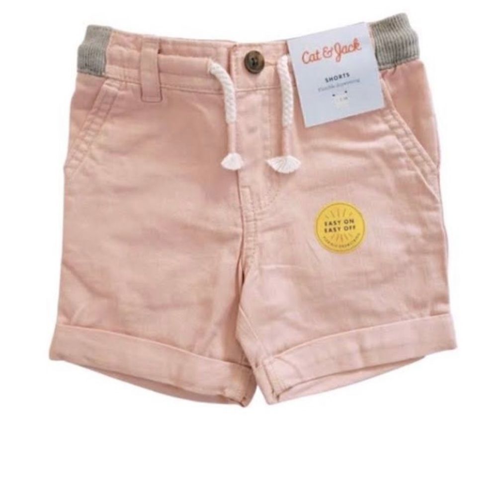 Cat & Jack Girls Pink Drawstring Shorts